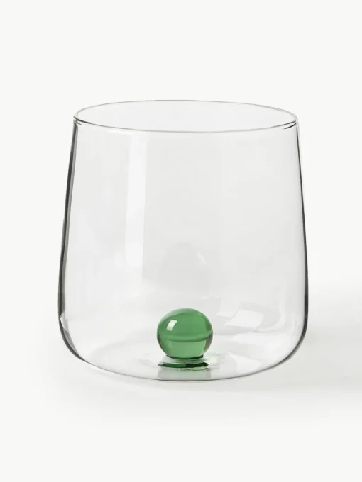Mondgeblazen waterglazen Bilia van borosilicaatglas, 6-delig