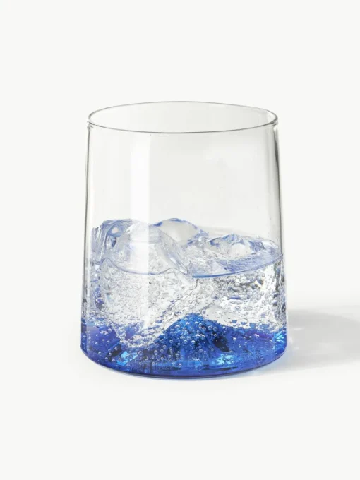 Mondgeblazen waterglazen Hadley, 4 stuks