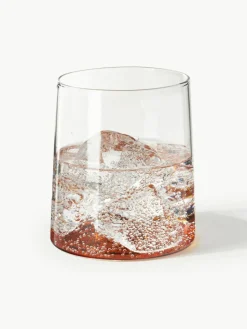 Mondgeblazen waterglazen Hadley, 4 stuks