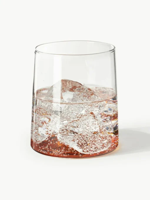 Mondgeblazen waterglazen Hadley, 4 stuks