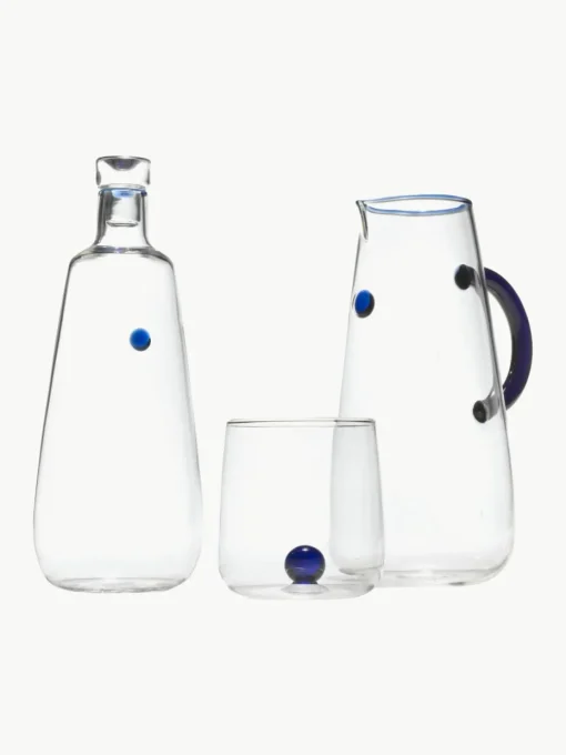 Mondgeblazen waterglazen Bilia van borosilicaatglas, 6 stuks