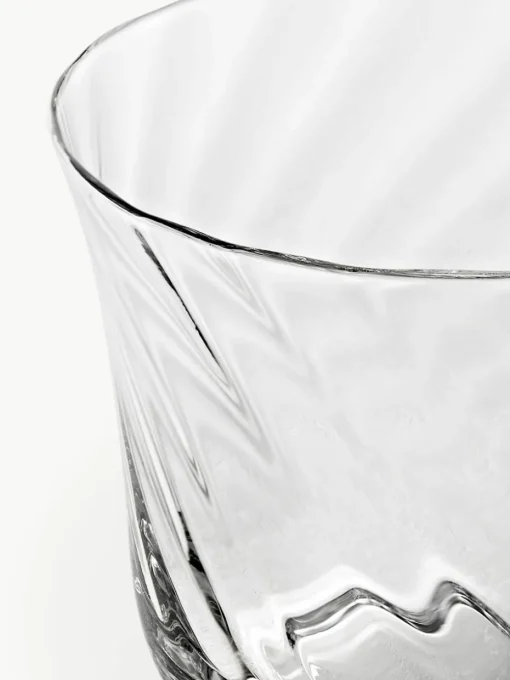 Mondgeblazen waterglazen Swirl, 4 stuks