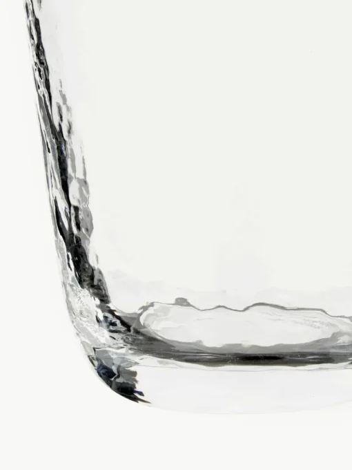 Mondgeblazen waterglazen Hammered, 4 stuks