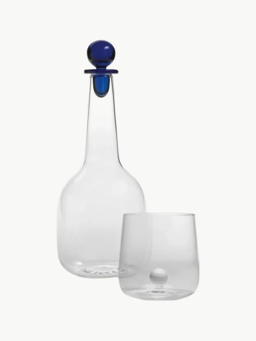 Mondgeblazen waterglazen Bilia van borosilicaatglas, 6 stuks