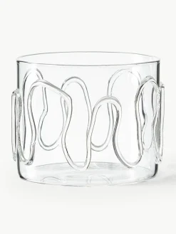 Mondgeblazen waterglazen Doodle met structuurpatroon, 2-delig