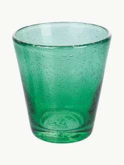 Mondgeblazen waterglazen Cancun met bubbles, 6-delig