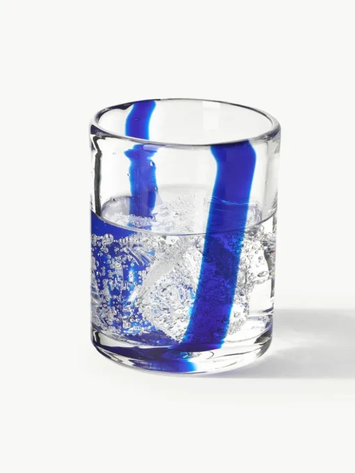 Mondgeblazen waterglazen Taha, set van 4