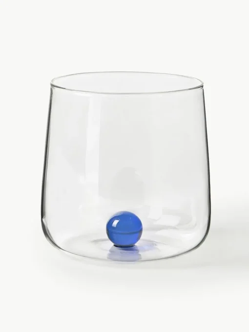 Mondgeblazen waterglazen Bilia van borosilicaatglas, 6-delig