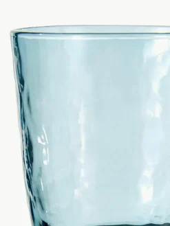 Mondgeblazen waterglazen Hammered, 4 stuks