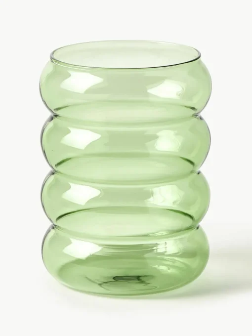Mondgeblazen waterglazen Bubbly, set van 4