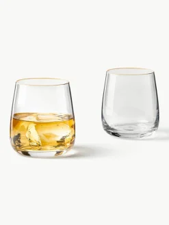 Mondgeblazen waterglazen Ellery, 4 stuks
