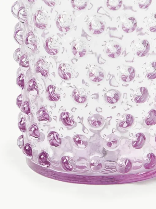 Mondgeblazen waterglazen Hobnail, 6 stuks