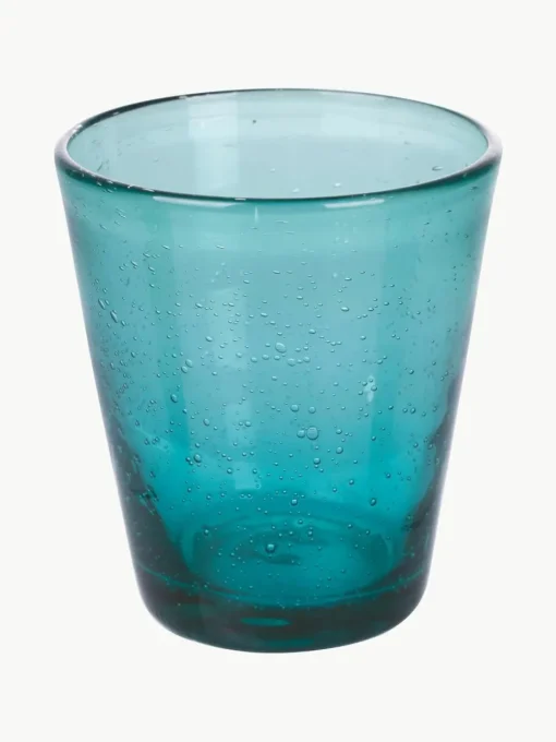 Mondgeblazen waterglazen Cancun met bubbles, 6-delig
