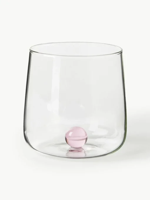 Mondgeblazen waterglazen Bilia van borosilicaatglas, 6-delig