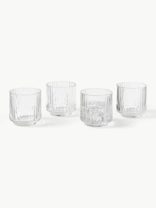 Mondgeblazen waterglazen Aleo, 4 stuks