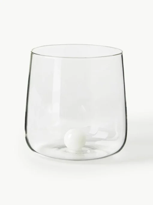 Mondgeblazen waterglazen Bilia van borosilicaatglas, 6-delig