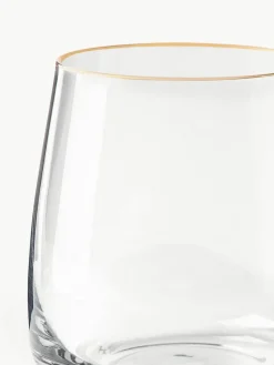 Mondgeblazen waterglazen Ellery, 4 stuks