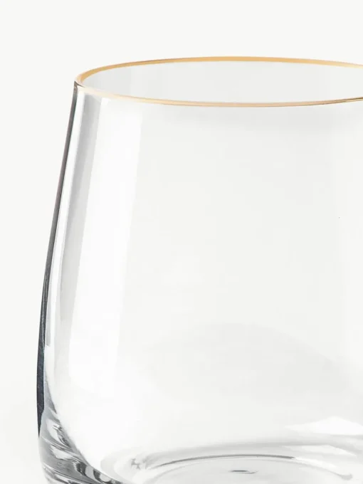 Mondgeblazen waterglazen Ellery, 4 stuks