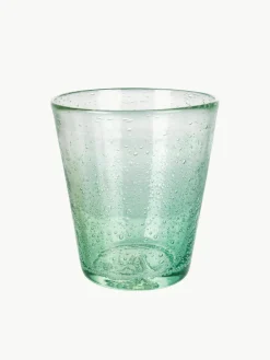 Mondgeblazen waterglazen Cancun met bubbles, 6-delig