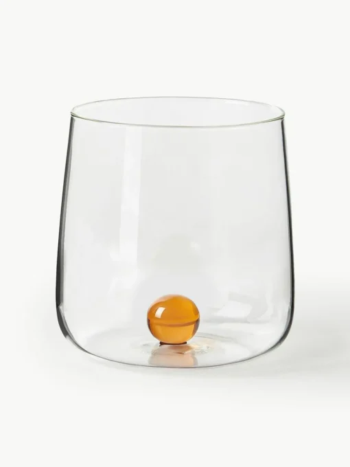 Mondgeblazen waterglazen Bilia van borosilicaatglas, 6-delig