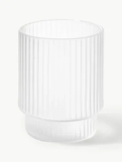 Mondgeblazen waterglazen Ripple met groefreliëf, 4-delig