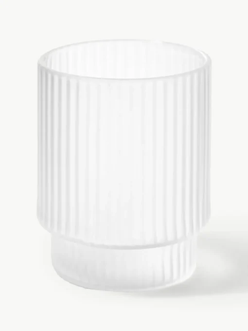 Mondgeblazen waterglazen Ripple met groefreliëf, 4-delig