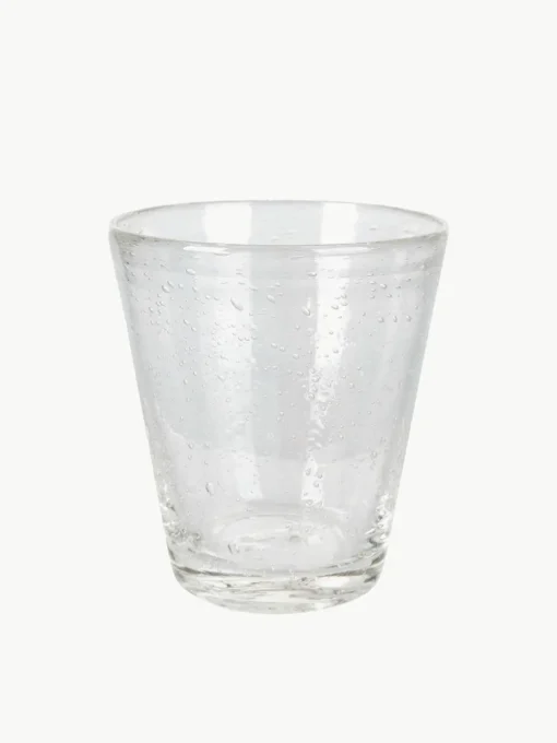 Mondgeblazen waterglazen Cancun met bubbles, 6-delig