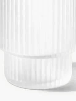 Mondgeblazen waterglazen Ripple met groefreliëf, 4-delig