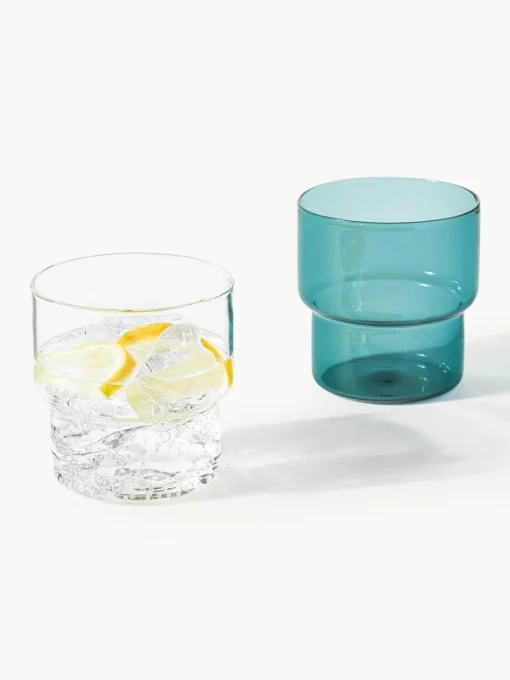 Mondgeblazen waterglazen Gustave, 4 stuks