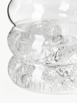 Mondgeblazen waterkaraf Bubbly met waterglazen, set van 5