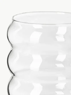 Mondgeblazen waterkaraf Bubbly met waterglazen, set van 5