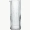 Mondgeblazen waterkaraf Ripple met groefreliëf, 400 ml