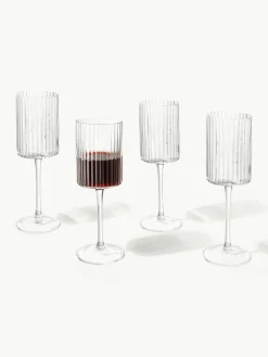 Mondgeblazen wijnglazen Aleo, 4 stuks