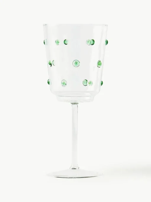 Mondgeblazen wijnglazen Nob van borosilicaatglas, 2 stuks