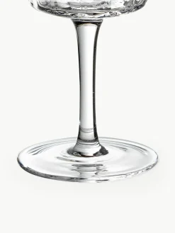 Mondgeblazen wijnglazen Scallop Glasses met groefstructuur, 4 stuks