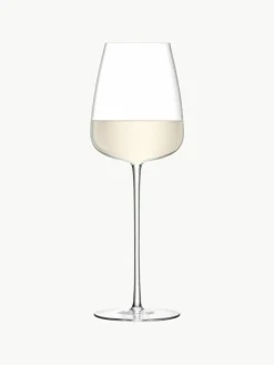 Mondgeblazen witte wijnglazen Wine Culture, 2 stuks