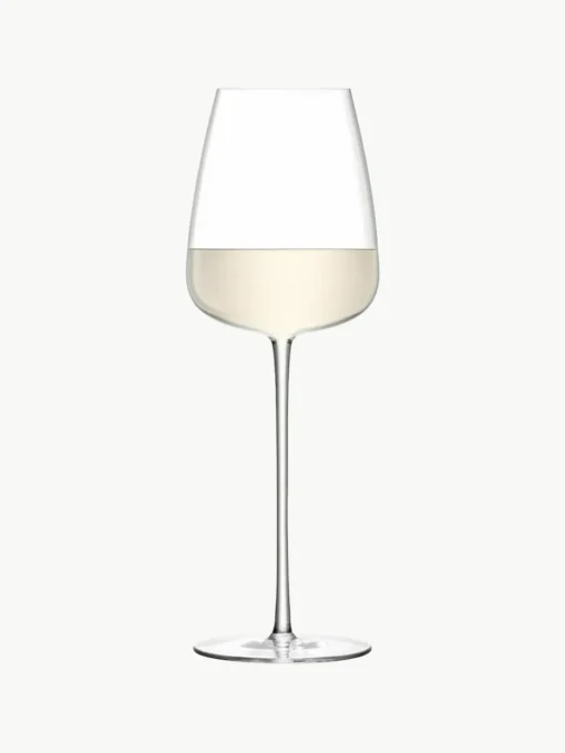 Mondgeblazen witte wijnglazen Wine Culture, 2 stuks