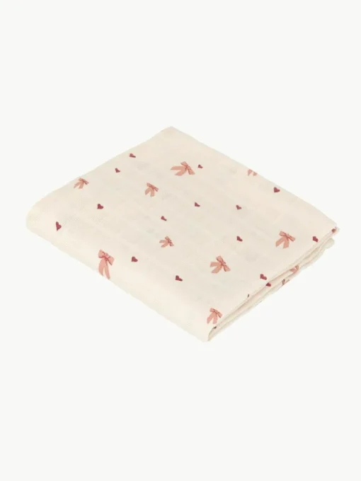 Mousseline doeken Bows van biokatoen, 2 stuks
