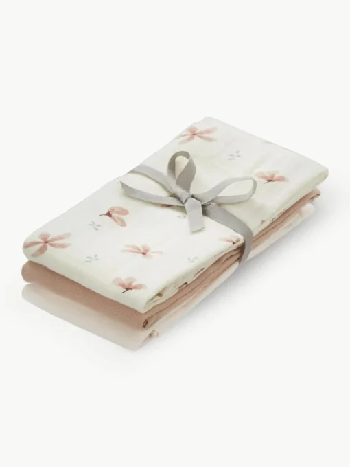 Mousseline doekjes Wildflower, set van 3