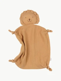 Mousseline knuffeldeken Lion, handgemaakt