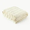 Mousseline sprei Bethany met franjes