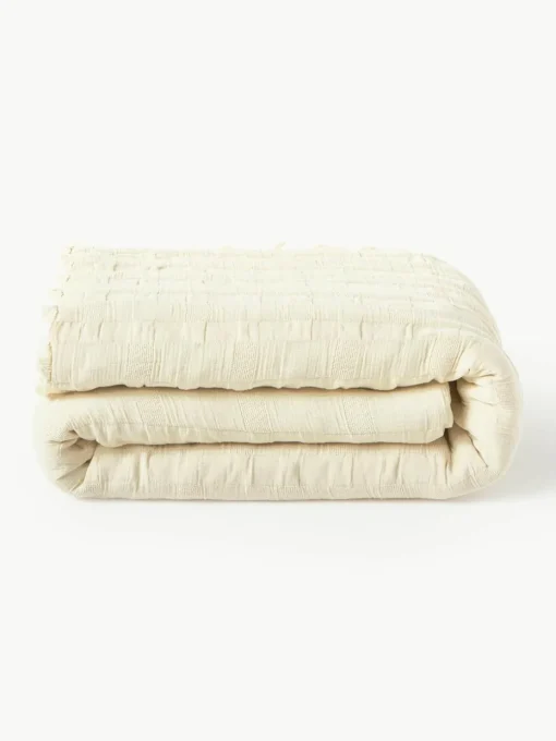 Mousseline sprei Bethany met franjes