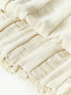 Mousseline sprei Bethany met franjes