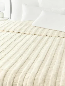 Mousseline sprei Bethany met franjes