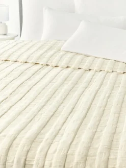 Mousseline sprei Bethany met franjes