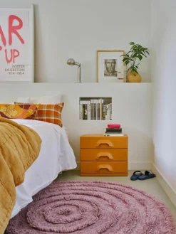 Nachtkastje Ginger oranje met lades