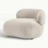 Niervormige loungefauteuil Alba