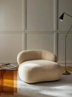 Niervormige loungefauteuil Alba