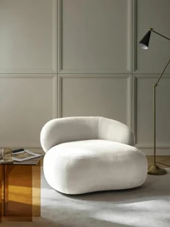 Niervormige loungefauteuil Alba