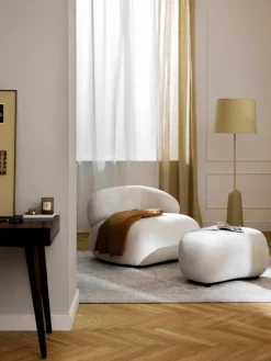 Niervormige loungefauteuil Alba